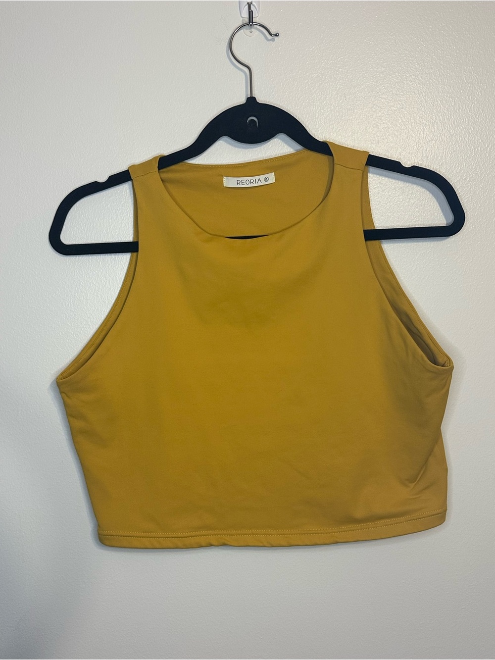 ReoRia Mustard Yellow Cropped Tank Top